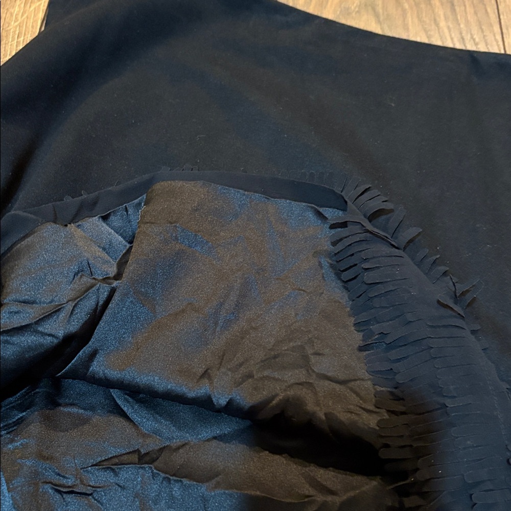 Elie Tahari Black Mini Skirt with Fringe Accent - Picture 7 of 9